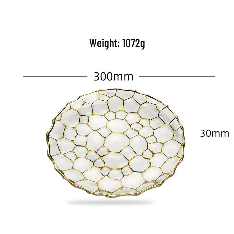 Flavinmci Nordic Crystal Glass Honeycomb Fruit Plate
