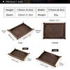 Genuine Leather Storage Trays Cowhide Square Tray Key Wallet Coin Organizer Home Office Desktop Storage Sundries Box