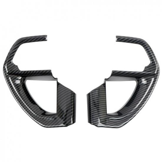 Carbon Fiber Car Steering Wheel Switch Trim For -2025 Toyota Tundra Sequoia