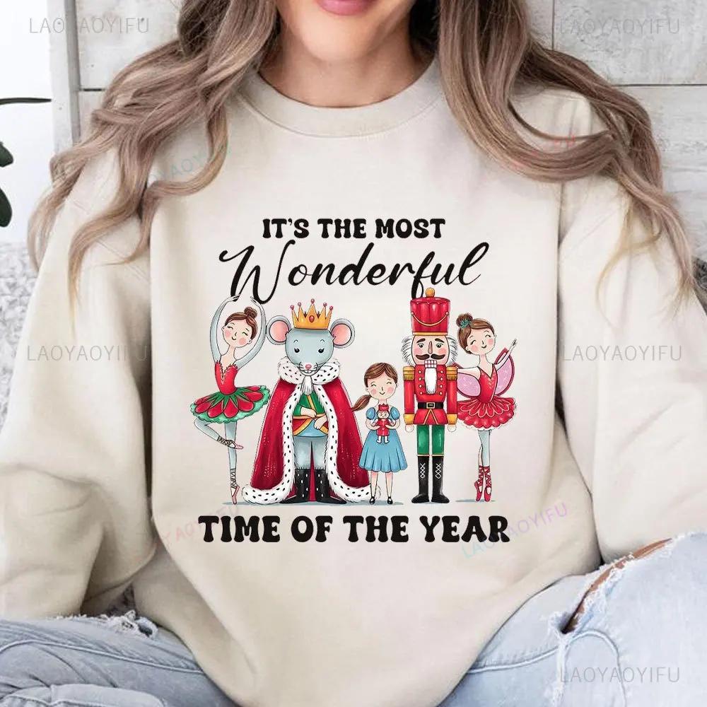 Christmas Men Women Girls Sweatshirt Nutcracker Ballet Holiday Hoodie Cute Xmas Gift Hoodies XL