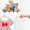 Wooden Decorative Cute Animals Children's Colorful Wall Hanging Coat Rack Hooks Kids Room Clothes Hanger