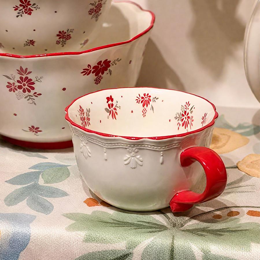 Ceramic cup Coffee cup Water cup Mug Tea cup Cup Dedicated Japanese style Ceramic Floral pattern Couple For home Milk