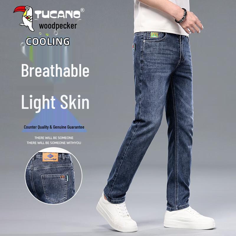 

TUCANO Men s Summer Lightweight Stretch Jeans 34