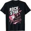 Girls Women's Teen Rock Star Princess Electric Guitar Design T-Shirt