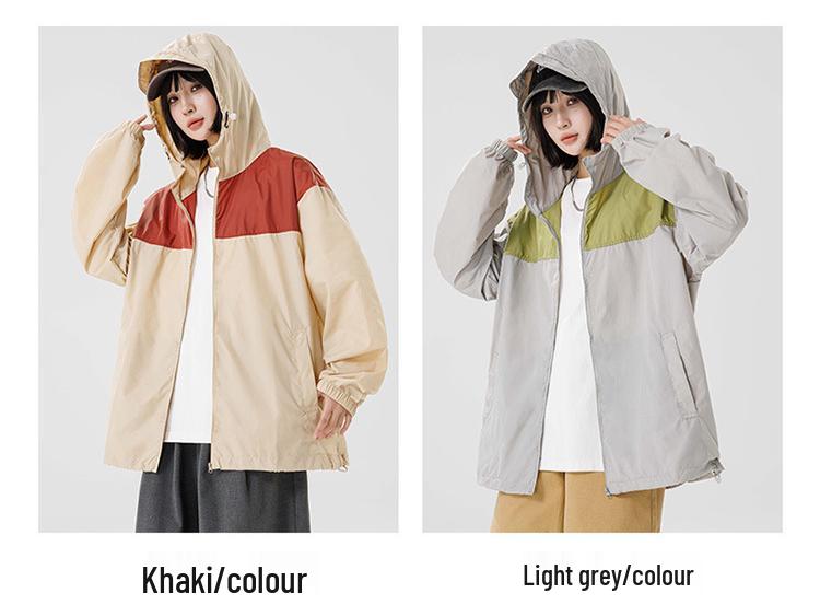 Couple's Lightweight Breathable UV-Protection Hooded Sunscreen Jacket