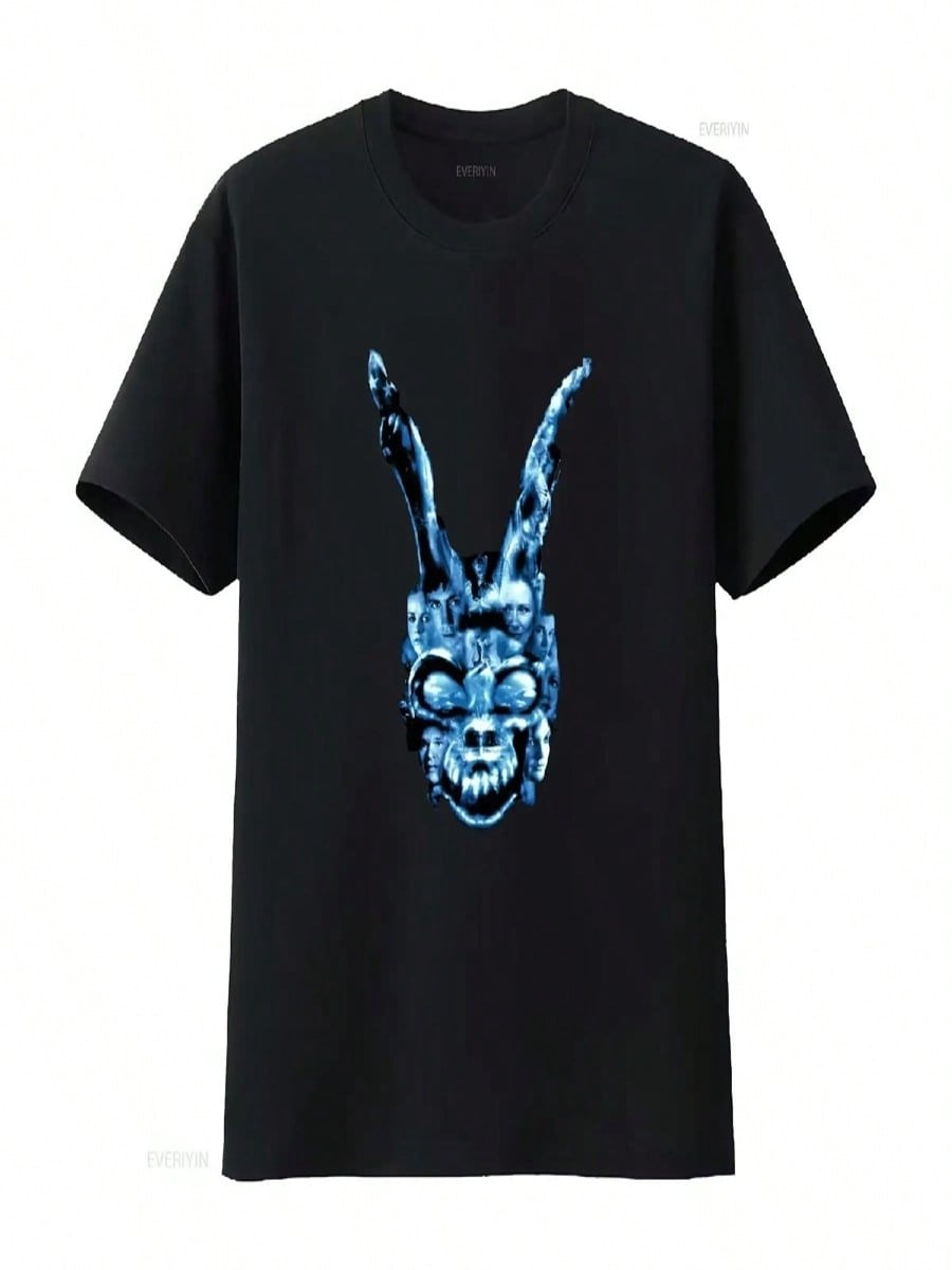 Cult Classic Horror Movie Poster Donnie Darko Fan V2 T Shirt Vintage Washed Homme Top For Everyday Wear Breathable Graphic S разноцветный