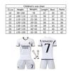 Real Madrid Ronaldo 7 Kids Soccer Jersey Set White Short Sleeve Shirt Shorts Socks Youth Football Kit Gift