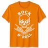 Rock N Roll Unisex T Shirt Skull Alternative Monochrome Graphic Tee