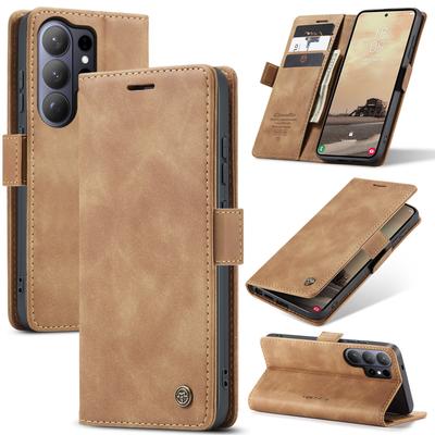 Business Cards Solt Magnet Wallet Leather Case For Samsung S26 Ultra S25 Plus S24 S23 A36 A56 A17 A07 Book Funda Stand Bag Cover