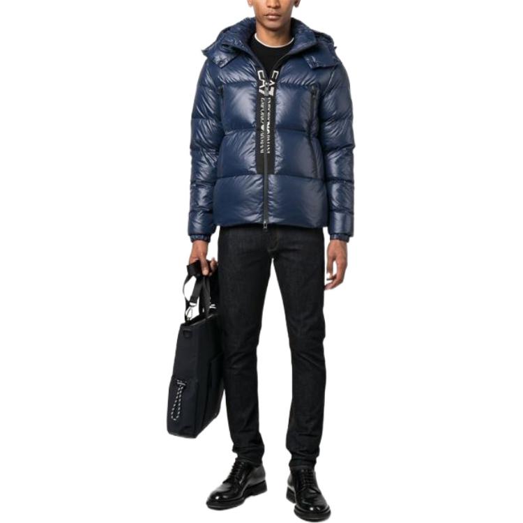 Emporio Armani EA7 FW22 Down Jacket Men's Blue 6LPB01-PNR4Z-1554