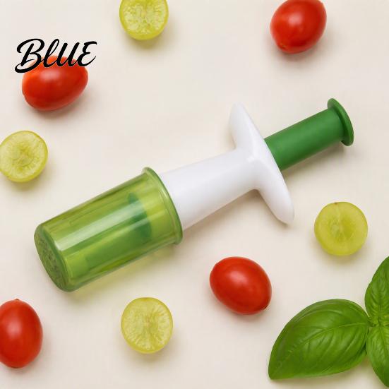 Handheld Fruit Processor Grape Slicer for Toddlers Kids Stainless Steel Vegetable Cutter Easy Clean Kitchen Tool Snacks Salad Preparation 4-Section