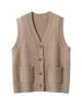 Women's Cashmere Vest: Autumn & Winter Style, Sleeveless, Fashionable Layering Cardigan, 7-Gauge Thick