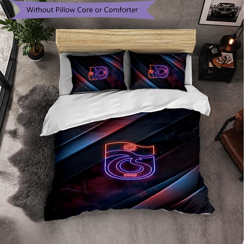 Biancheria da letto a tema Trabzonspor FC Set 3 Pezzi Copripiumino Biancheria da letto Decorativa per Camera Adolescenti Decorazione Casa