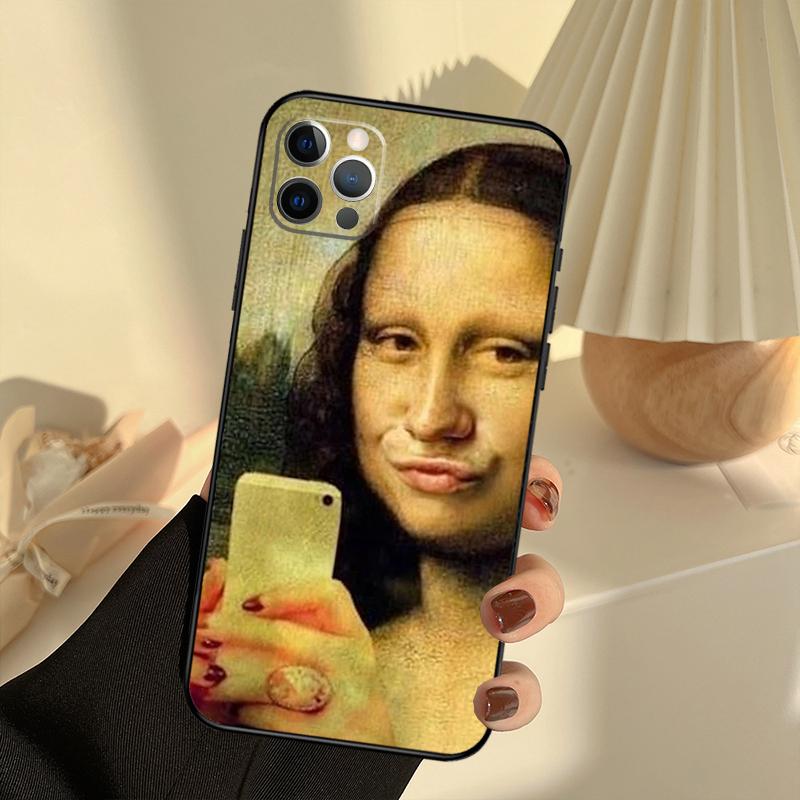 Leonardo da Vinci Mona Lisa Art Case For iPhone 11 12 13 14 15 16 Pro Max Cover For iPhone 13 12 Mini XR X XS Max Plus