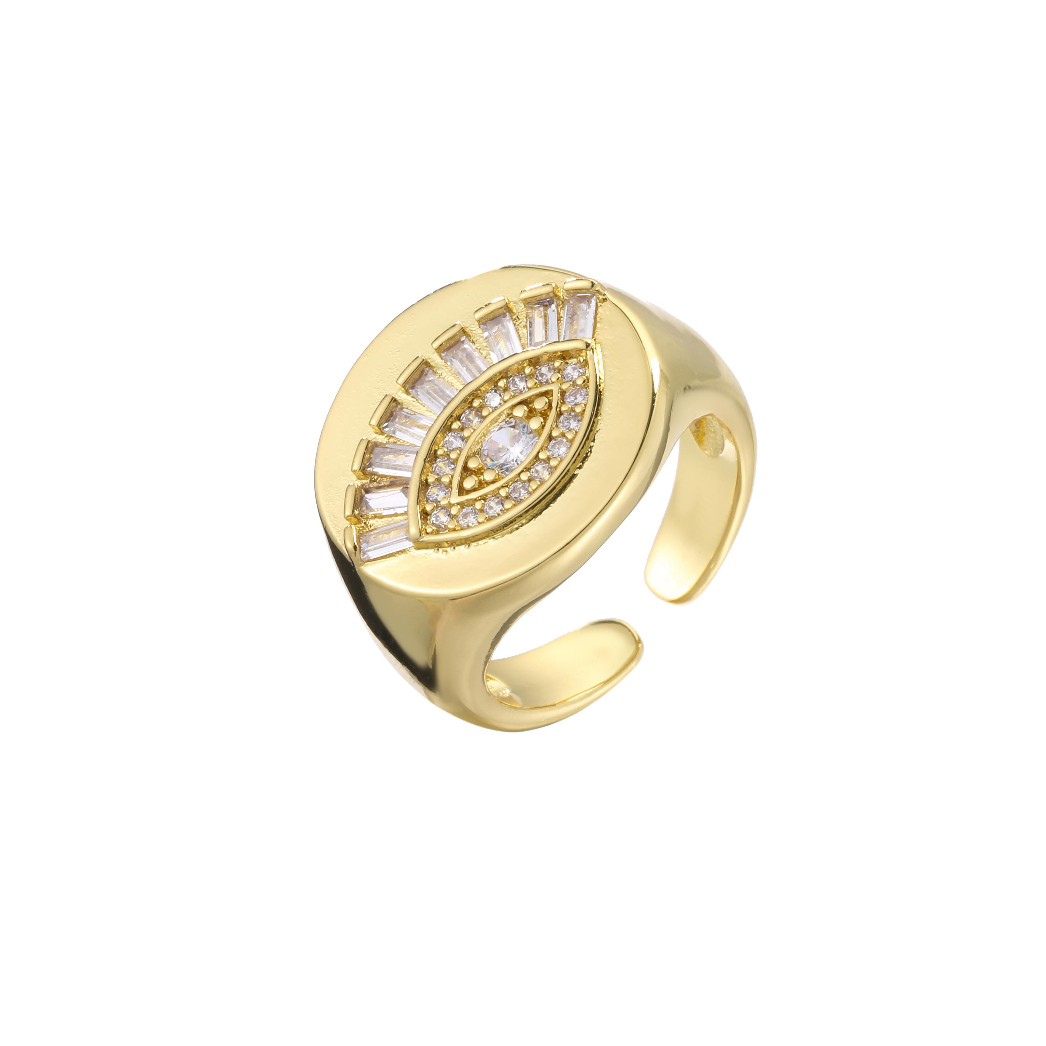 

HECHENG,Cubic Zirconia Women FInger Rings,Heart Round Eyes Open Ring,Famale Engagement Wedding Zircon