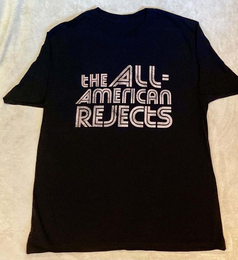 винтаж С Рождеством The All-American Rejects Черная Хлопковая Рубашка BT541 Унисекс Футболка XL