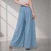 Melting Brown Women Denim Long Skirt Pants