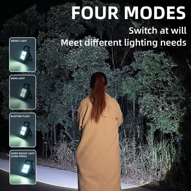 COB Flashlight LED Mini Protable Keychain Lamp High Bright Multifunctional Camping Lamp Outdoor Camping Torch Fishing Work Light