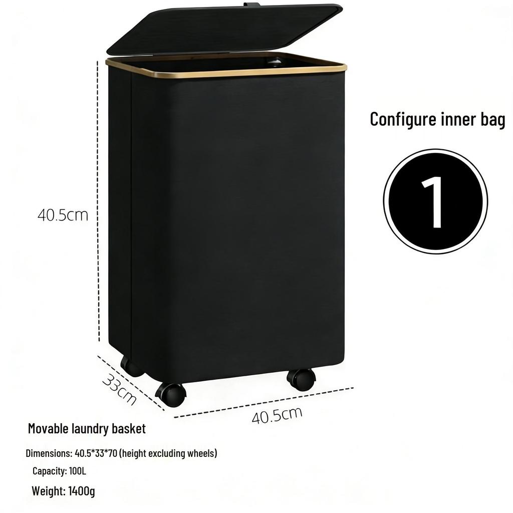 Cesta de Lavandería Plegable con Ruedas - Cesto de Gran Capacidad para Ropa y Artículos Varios