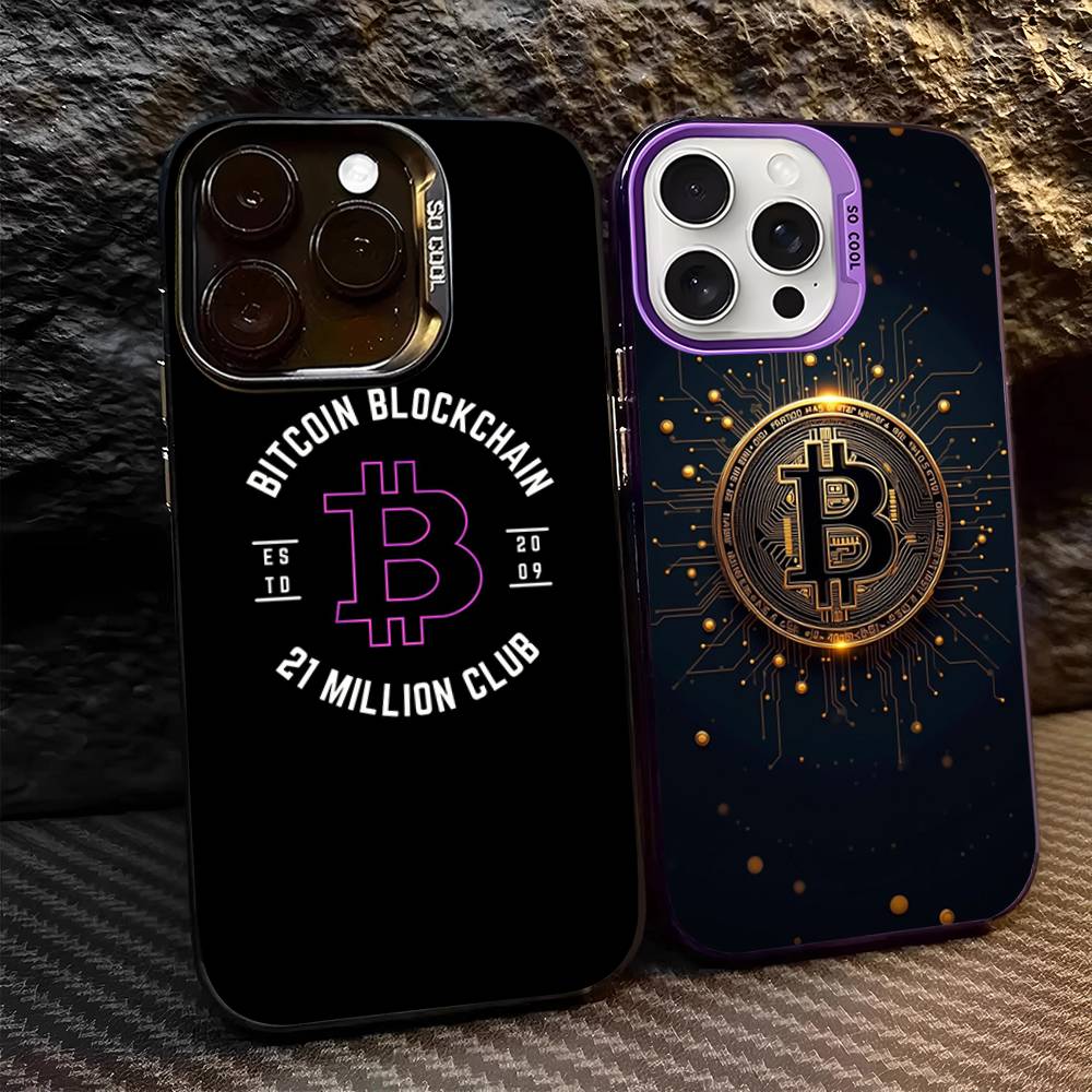 Bitcoin Color Phone Case For IPhone 17 16 15 14 13 12 11 Pro Max Plus Pro Shell