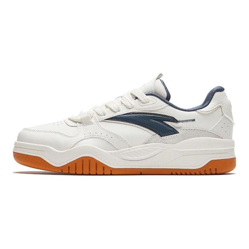 Anta Wave Shoes Height Increasing Low Top Skate Shoes Women sneaker White Blue Brown 922348003-4