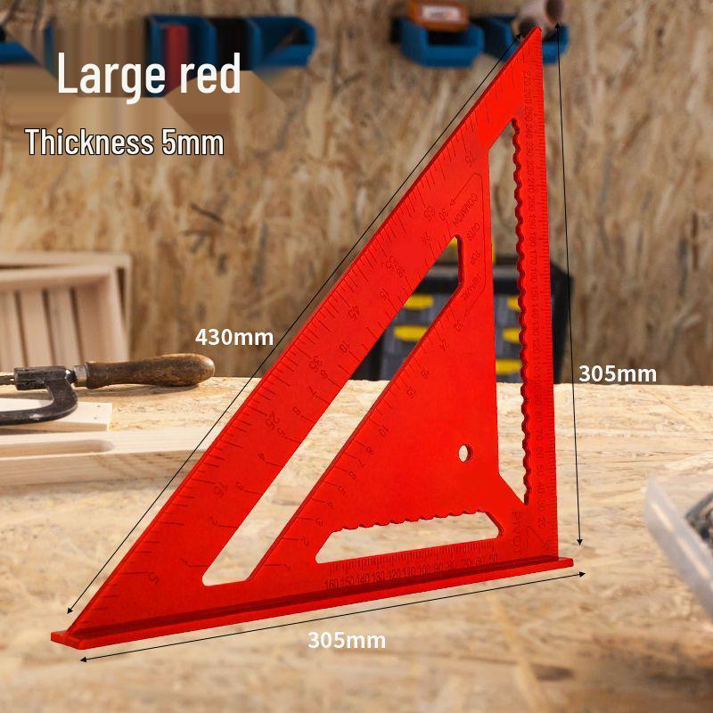 High-Precision Multifunctional Plastic Triangle Ruler (90° & 45°) for Woodworking Decoration