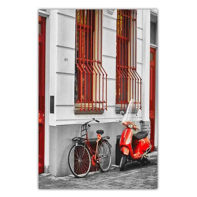 Nordic City Landscape Fashion Canvas Painting World Famous City Street View Poster Office Living Room Home Decoration Mural No Frame