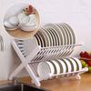 X-Type Foldable Drain Rack Plastic Plate Drain Holder Dish Drying Rack  Sink Draining
