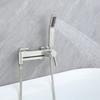 304 Stainless Steel Bathroom Shower Faucet Set Wall Mount Cold Hot Water Mixer Tap Bathroom Bathtub Faucet with Hand Shower