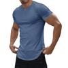 Men's Solid Color Light V-neck Strip Casual Short Sleeve