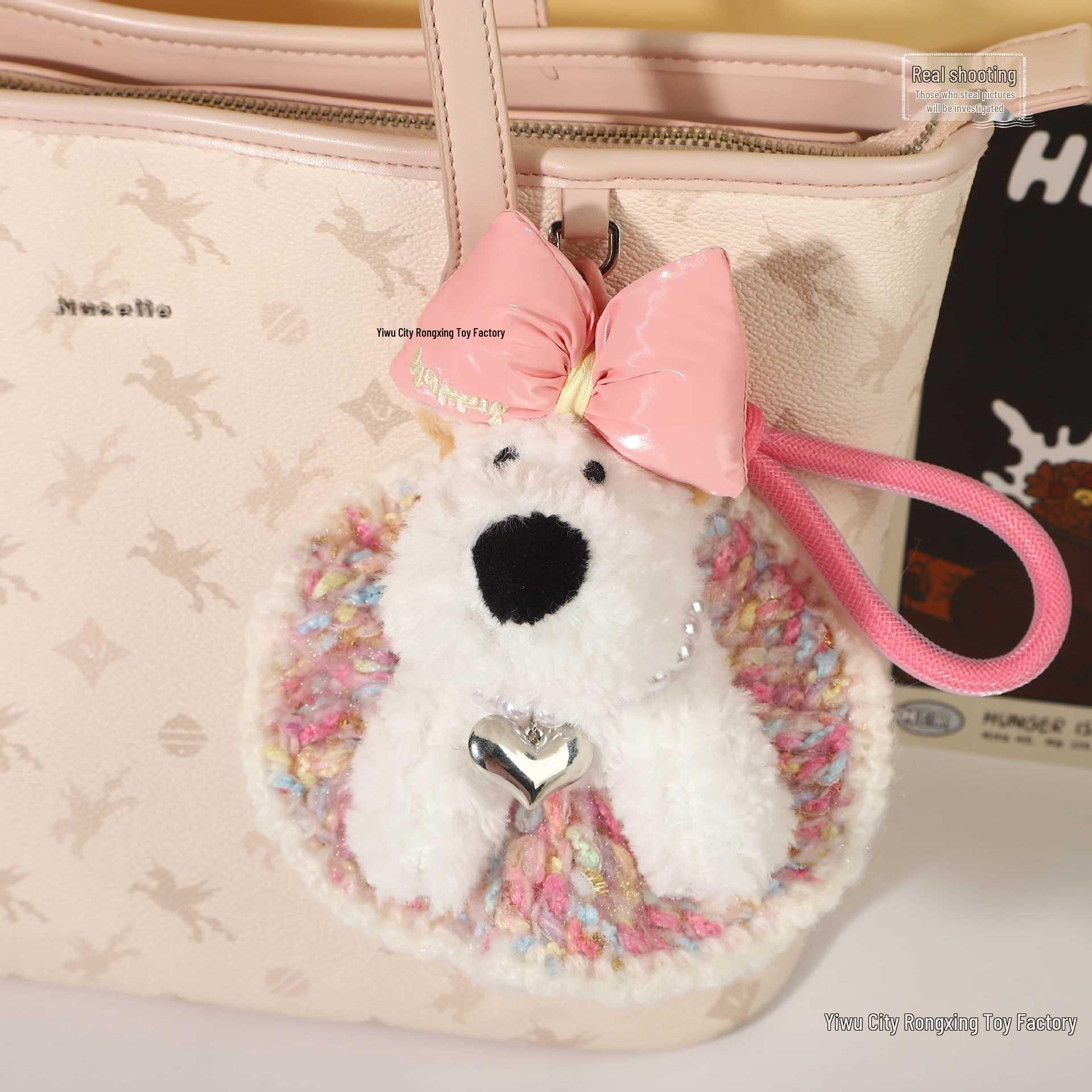 

Вест-хайлендский щенок мультяшный кролик плюшевый кулон с одеждой с висячими ушами кукла украшение для сумки Keychain