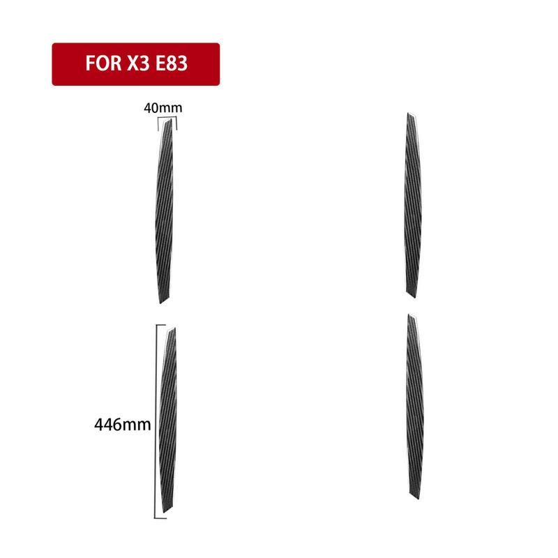 Real Carbon Fiber Car Accessories Door Puller Panel Trim Cover Soft Sticker For BMW X3 E83 2004 2005 2006 2007 2008 2009 2010