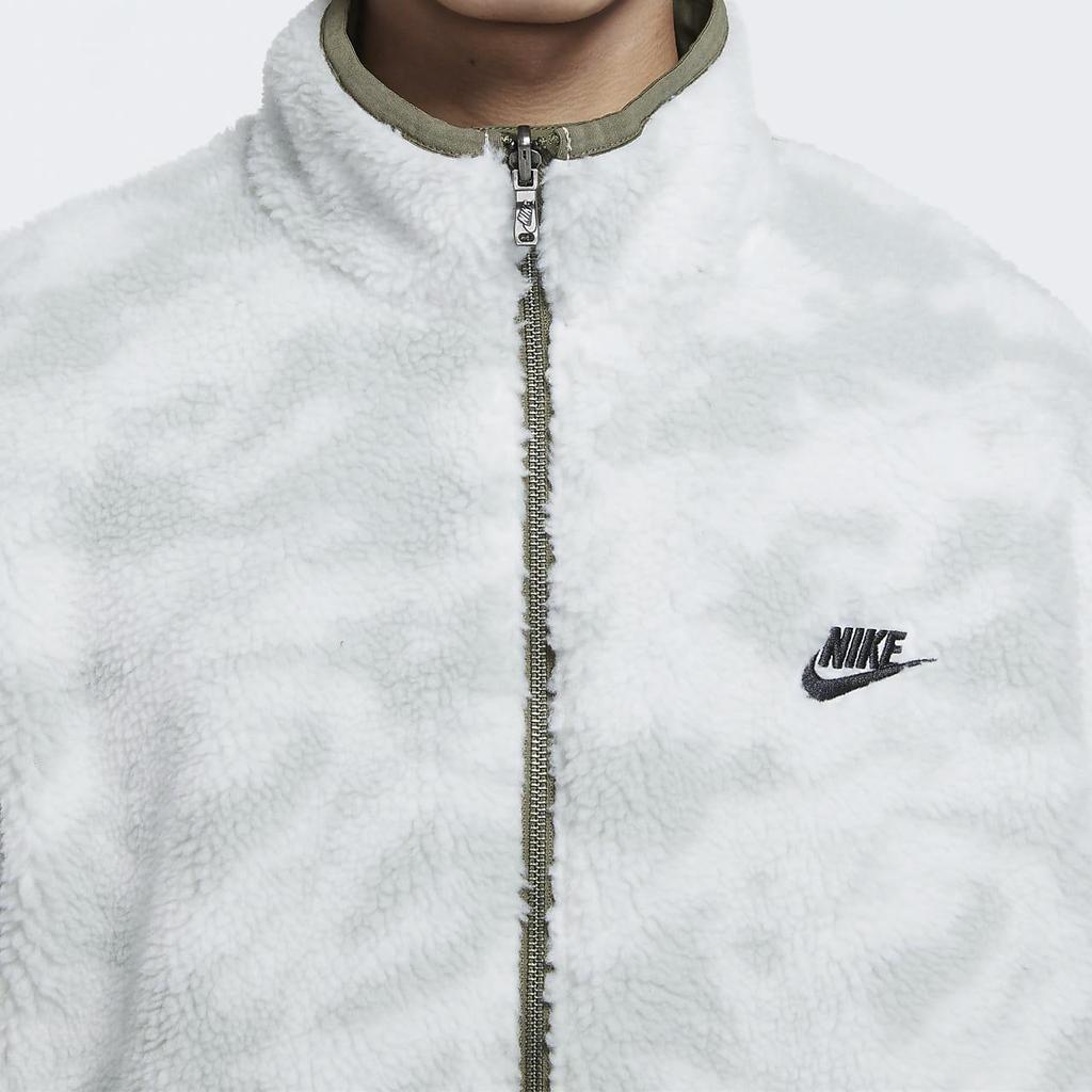Nike Men's Club Fleece 2-Way Reversible Jacket 'Medium Olive/Black (Olive Camouflage)' DQ4885-222