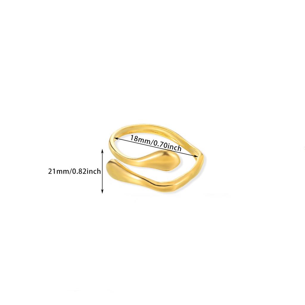 Gold Color Anillos For Women Sun Flower Stainless Steel Open Rings Dailywear Palm Geometric Irregular Jewelry Fashion Punk Gift