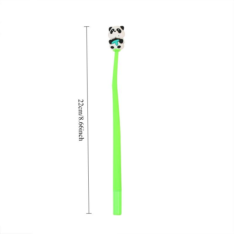 48 Pièces avec Boîte Panda de Dessin Animé Secoueur Musique Stylo Neutre Gel Souple Stylo Secoueur Décompression Cadeau Prix Étudiant Papeterie