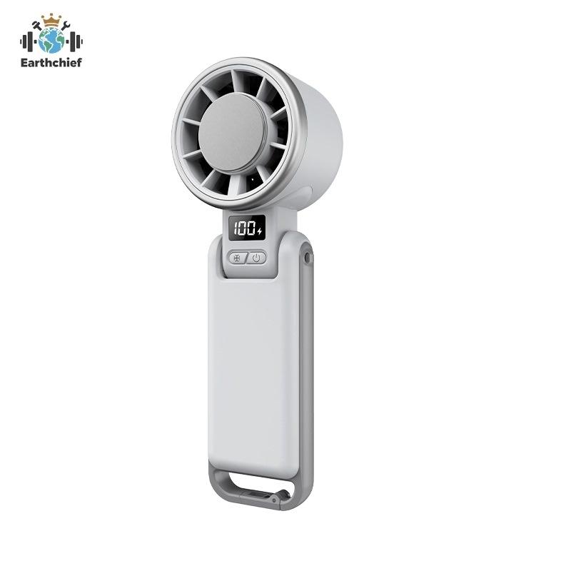 5-Speed Adjustable Mini Foldable Cooling Fan for Indoor Outdoor Travel Portable USB Rechargeable Plastic Handheld Turbo Fan