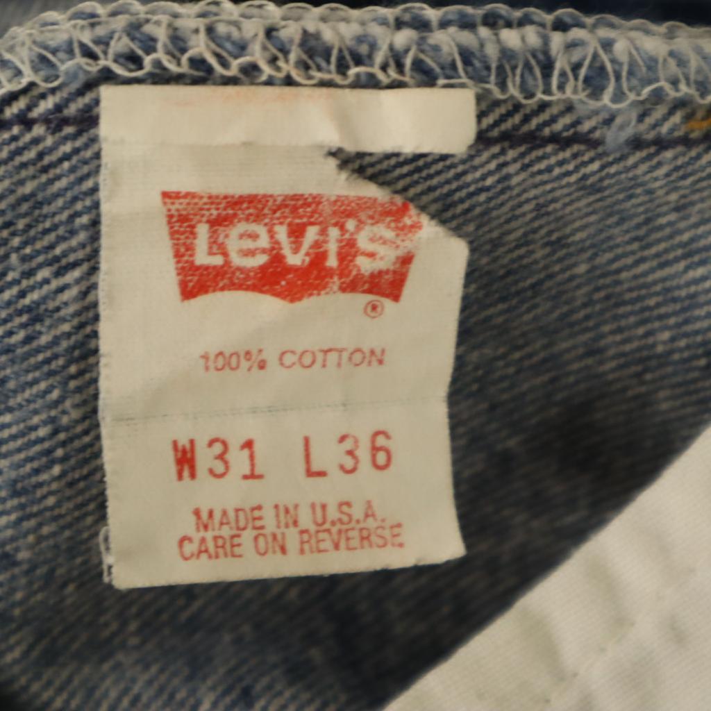 Levi's 90s 501 USA made old Straight denim pants W31 Wash blue jeans Men's Used