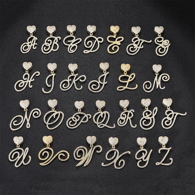 Trendy European & American Hip Hop Alloy Anklet with Letter Pendant and Diamonds
