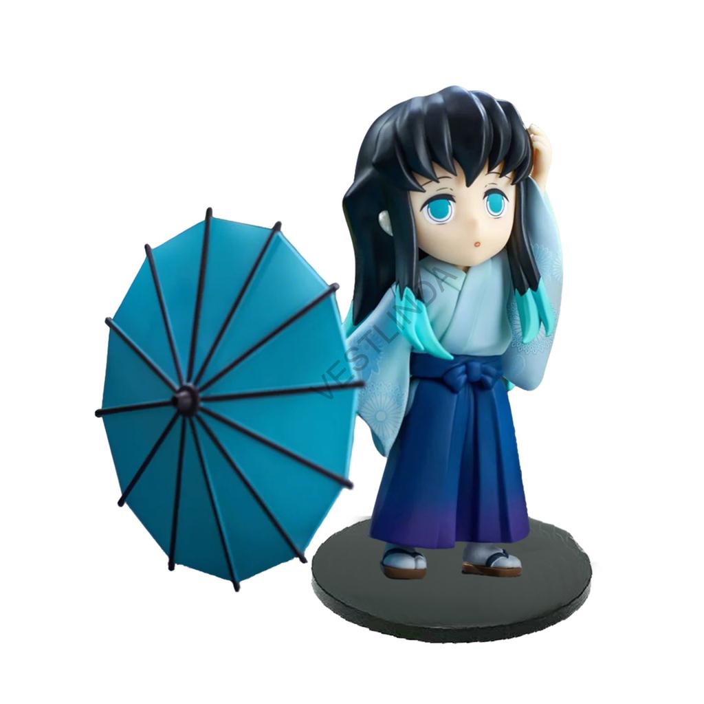 1/12PCS Ghost Slayer Blade Plum Rain Series Blind Box PVC Cute Humanoid Doll Anime Peripheral Collection Model Blind Box Gifts
