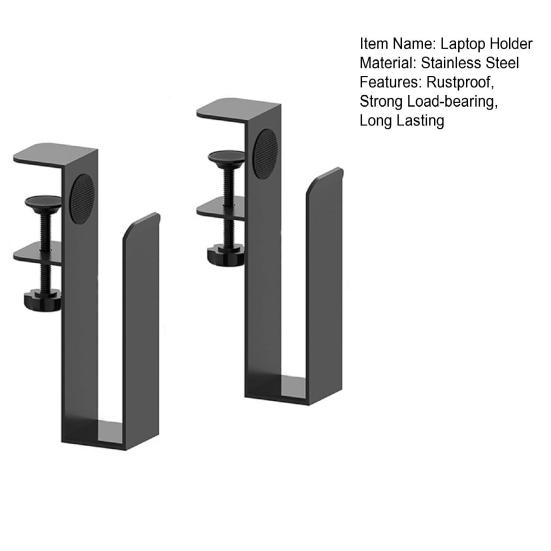 2Pcs Einstellbare Schreibtisch Seite Laptop Montieren Lagerung Organizer Starke Last-lager Metall Hängen