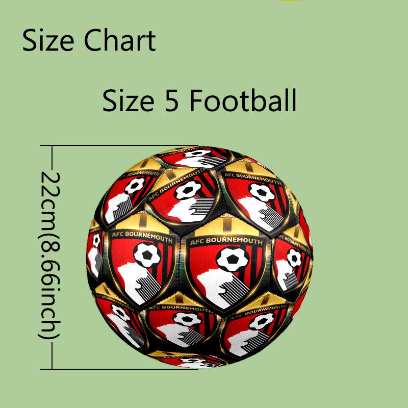1pc AFC Bournemouth Pattern Size 5 Football, Durable Soccer Ball for Daily Training Game Play Outdoor Sports, Ideal Gift for Family