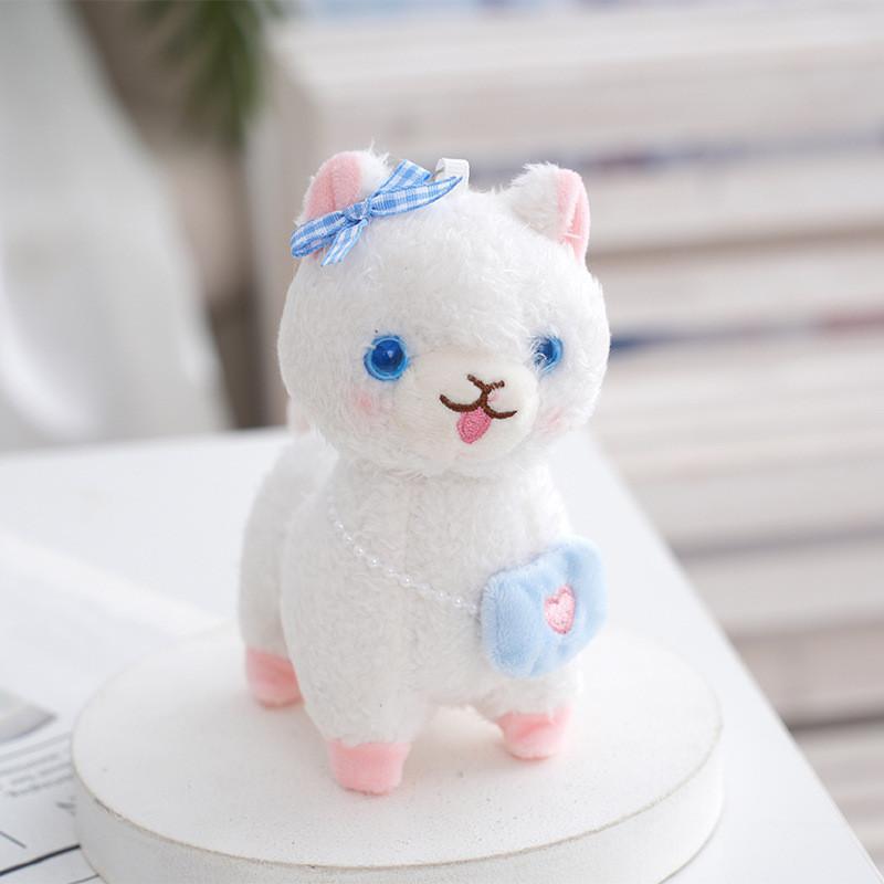 Soft And Cuddly Miniature Alpaca Plush Toy Keychain Bag Accessory In Multiple Shades