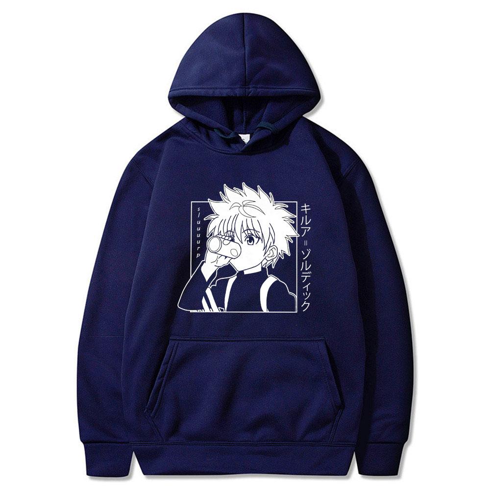 Funny Japna Anime Hunter X Hunter Mikiny Unisex dámska mikina s dlhým rukávom Killua Zoldyck Manga Unisex Oversized Hoodie Street