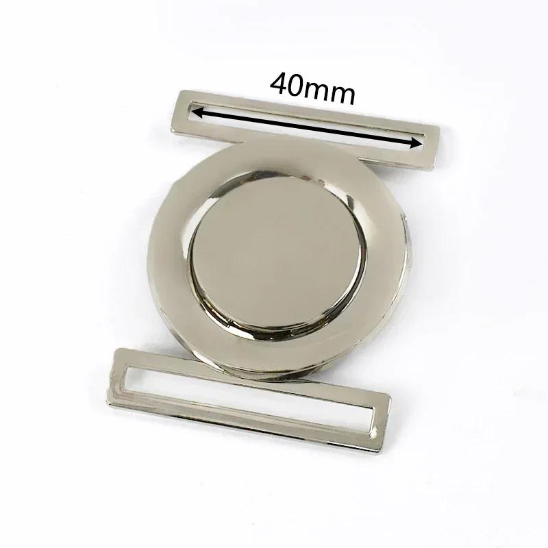 Meetee 1/2/4/5Pcs 30-60mm Metal Waist Belt Buckle Ribbon Band Adjust Clasp Coat Down Jacket Belts Decor Hook Buckles Accessories