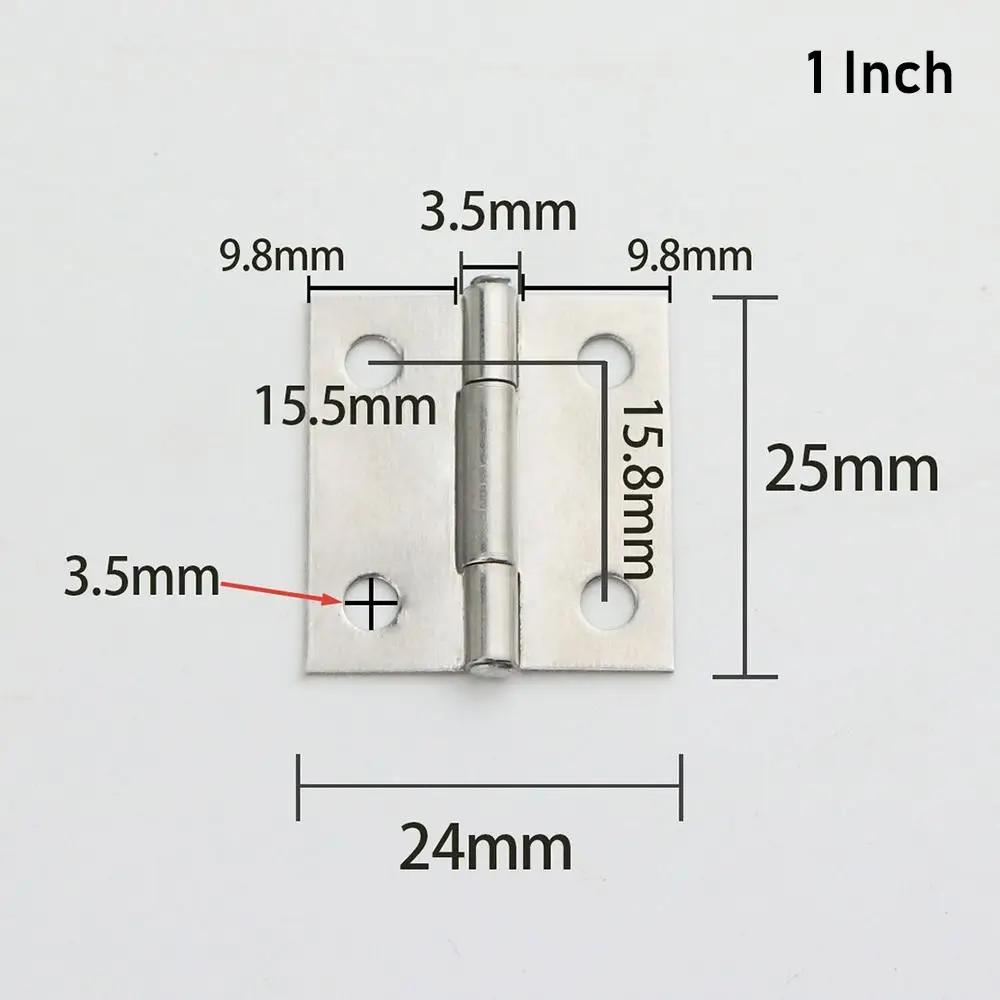 201 Stainless Steel Door Hinges 1/1.5/2/2.5/3 Inch Folding Aluminum Core Cross Hinge Window Accessories Furniture Hardware