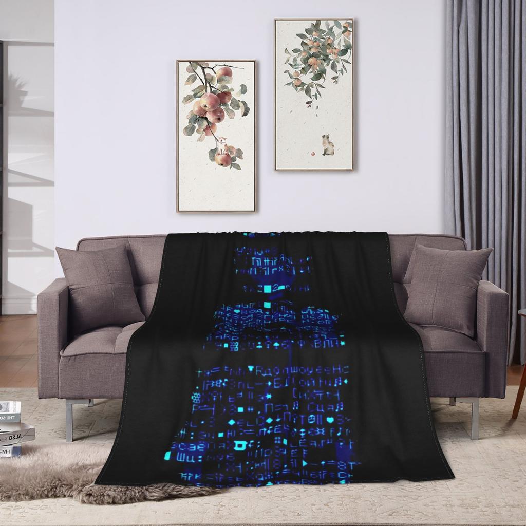 Serial Experiments Lain Warm Soft Blanket  Children Plush Throw Blanket Novelty Couch Chair Flannel Bedspread Sofa Bed Cover