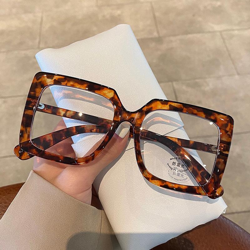 Prescription Square Reading Glasses Unisex Women Men's Anti Blue Light Eyewear Fashion Big Frame Reading Compute Glasse +1.0 To