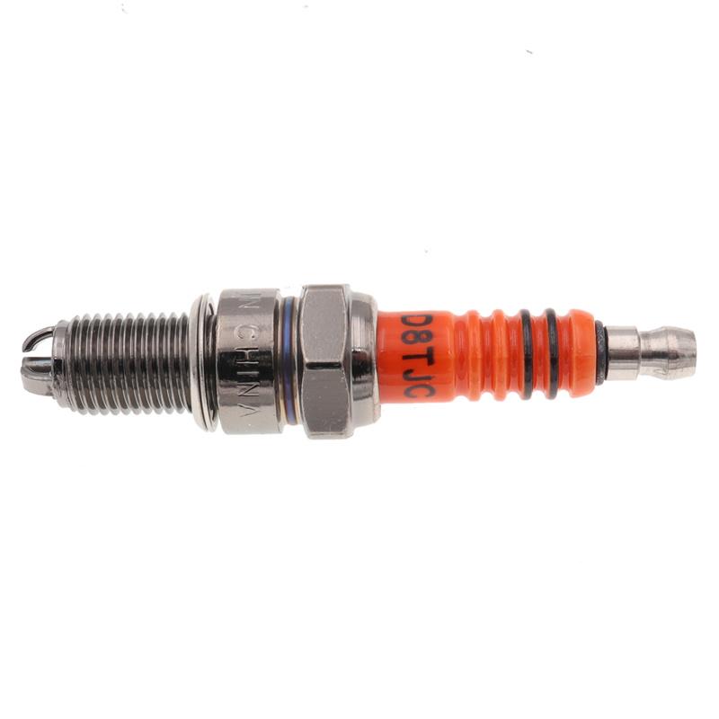 10PCS Motorcycle Spark Plugs D8TJC Multi-angle Ignition Red Head for CG 125cc 150cc 200cc 250cc Platinum Nozzles Spark Plugs