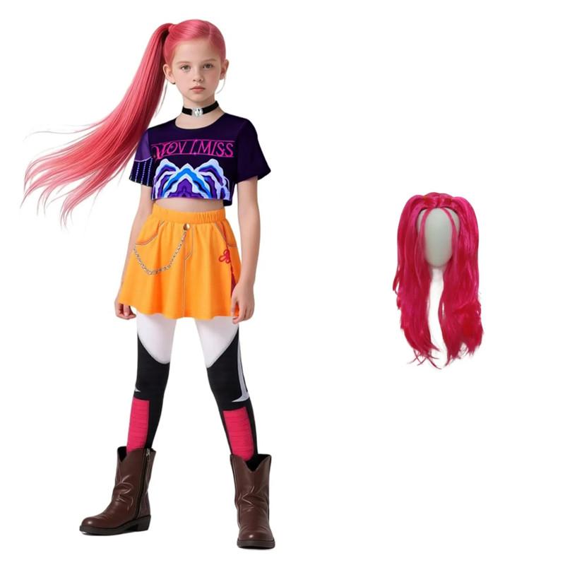 Animefilm KPOP Demonjägare Zoey Rumi Mira Cosplay Kostym Halloween Karneval Party Rollspel Uniform Rekvisita