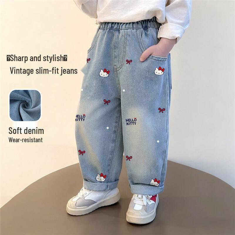 Hello Kitty Girls  Retro Slim-Fit Jeans 130